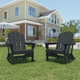 thumbnail image 1 of Algherohein Folding Adirondack Chair Set of 2 HDPE Outdoor Patio Furniture Black, 1 of 10