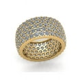 thumbnail image 2 of Natural 5.00Ct Round Cut Diamond Wide Pave Women's Anniversary Wedding Eternity Band Ring Solid 18k Yellow Gold F VS2, 2 of 3