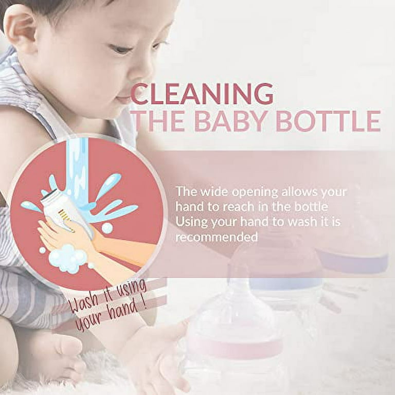 moobody Baby Bottles with Silicone Nipple & Storage Cover Breastfeeding  Bottles for Baby Food Grade Milk Storage Bottles 180ml Capacity Baby  Feeding