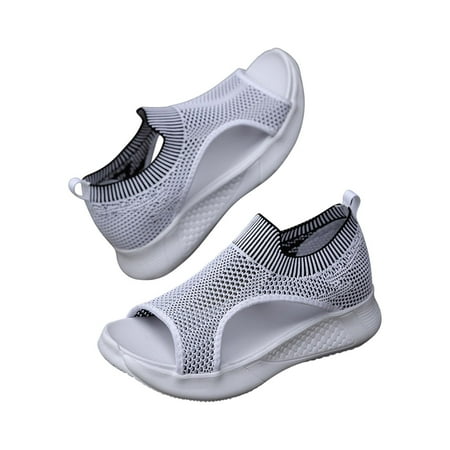 

Women Casual Summer Sandals with Arch Support Flip Flops Platforms Wedge Sandals Beach Leather Hollow Shoes Walking