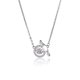 thumbnail image 1 of Collar de Hello Kitty Kawaii, anillo de Sanrio con personaje de Anime, cadena de clavícula plateada para parejas, accesorios ajustables, regalo de cumpleaños para mujer Dengxun unisex, 1 of 2