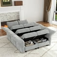 thumbnail image 4 of LLappuil Modular Sectional Sofa, 6 Seat Modular Sectional Sofa with Storage, 25.6 Deep Seat Chenille Sofa Gray, 4 of 9