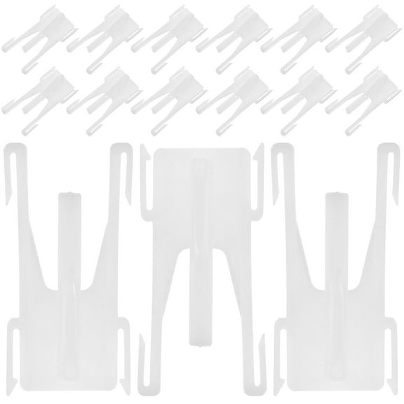 CIMAXIC 20pcs Pinch Pleat Curtain Hooks for Home Decor with Plastic White Material and Adjustable Design