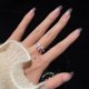 thumbnail image 3 of Anillo con lazo para mujer, ligero, pequeño, frío, con destellos, ajustable, para el dedo índice, 3 of 6