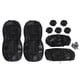 thumbnail image 1 of Funda protectora universal para asiento de cuero artificial, kit delantero y trasero, color negro, para coche de cinco plazas, 1 of 8