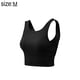 thumbnail image 2 of Sujetador deportivo de cuello alto y largo para mujer: sujetador de yoga con espalda cruzada y relleno, top corto sin mangas con sujetador incorporado, 2 of 6