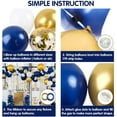 thumbnail image 4 of Navy Blue Gold Balloon Garland Arch Kit 145PCS Royal Blue Gold White Balloons for Graduation Birthday Party Baby Shower Decoration, 4 of 6