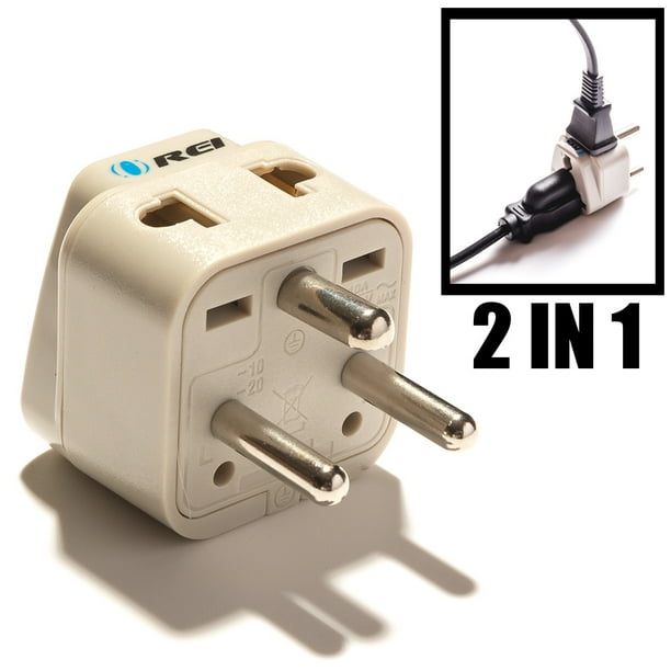 OREI Universal 2 in 1 Plug Adapter Type K for Denmark (Danish), High