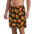 thumbnail image 2 of Kdxio Orange Pumpkin Pattern Mens Casual Shorts - Drawstring Summer Beach Sports Shorts for Men, 2 of 9