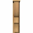 thumbnail image 2 of 6"W x 12"D x 28"H Ridgewood Rough Sawn Corbel w/Backplate, Western Red Cedar, 2 of 9