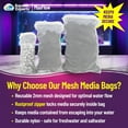 thumbnail image 4 of Aquatic Experts - Durable MaxFlow Mesh Media Filter Bags with Zipper for Large Filter Media 4 Pack, 4 pack, 5" x 9", 4 of 7