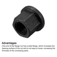 thumbnail image 4 of M20 Flange Hex Nut, 1 Pack Grade 12.9 Carbon Steel Black Oxide Finished Hex Flange Nut for Machinery, 4 of 5