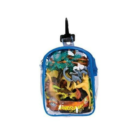 RINCO Realistic Dinosaur Playset: 12 Piece Toy set in Clip Bag for Play on the GO!