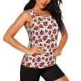 thumbnail image 2 of Daiia Red Ladybugs Printed Womens Workout Tops for Women Quick-dry Tank Tops Mesh Yoga Shirts Athletic Running Tank Tops Sleeveless Gym Clothes-X-Large, 2 of 7