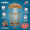 thumbnail image 3 of Flowtron Electric Bug Zapper, 1/2 Acre Outdoor Insect Killer, 15W UV, 5600V Shock Grid (Tan), 3 of 5