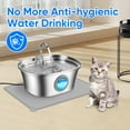 Cat Water Fountain with Water Level Window, One Set of Filter, 108oz/3