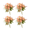 Orange Powder, variant on Wofarmy 7 Head Elsa Rose Bouquet Artificial Silk Flowers for Wedding Decor Home Blue