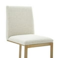 thumbnail image 2 of Modrest Frankie - Modern Off-White Fabric + Antique Brass Counter Chair, 2 of 4