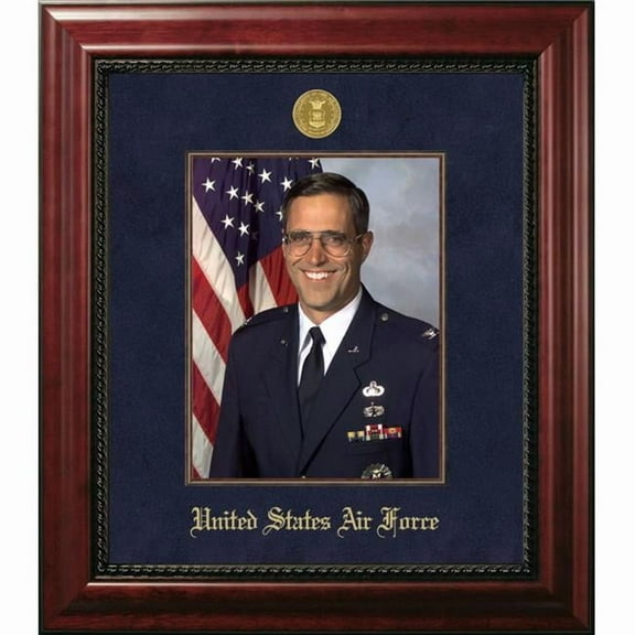 Patriot Frame's Air Force 8x10 Portrait Executive Frame with Gold Medallion