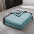 thumbnail image 2 of Cooling Blanket Lightweight Cooling Comforter, All-Season Cool Bed Blanket For Hot Sleepers, Night Sweaters, Twin Size 55X79Inch, Teal Dg, 2 of 3