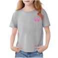 thumbnail image 3 of OVAFBAU Girls Short Sleeve T Shirts Kids Summer Tops Unisex Kids T Shirt Seashell Graphic Short Sleeve Summer Casual Crewneck Tops, 3 of 8