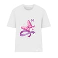 thumbnail image 4 of CFLVAEK Breast Cancer Awareness T Shirts for Women Loose Fitted Short Sleeve Tshirt Casual Round Neck Tops Pink Ribbon Graphic Tees for Breast Cancer Fighter Gifts L, 4 of 4