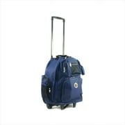 Transworld 738131-NVY Roll-Away Deluxe Rolling Backpack, Navy Blue