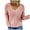 Pink, variant on Jiyugala Pullover Sweaters for Women Winter Fall Plus Size V-Neck Long Sleeve Fashion Slim Solid Casual Tops