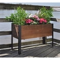 thumbnail image 2 of Grapevine Rectangle Wood Urban Garden Raised Planter Box in Brown, 2 of 6