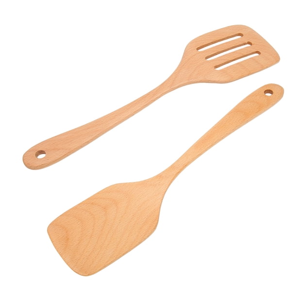 2 uds espátula de madera resistente al calor peso ligero juego de utensilios de cocina para el hogar cocina Material de madera de haya ANGGREK Otros
