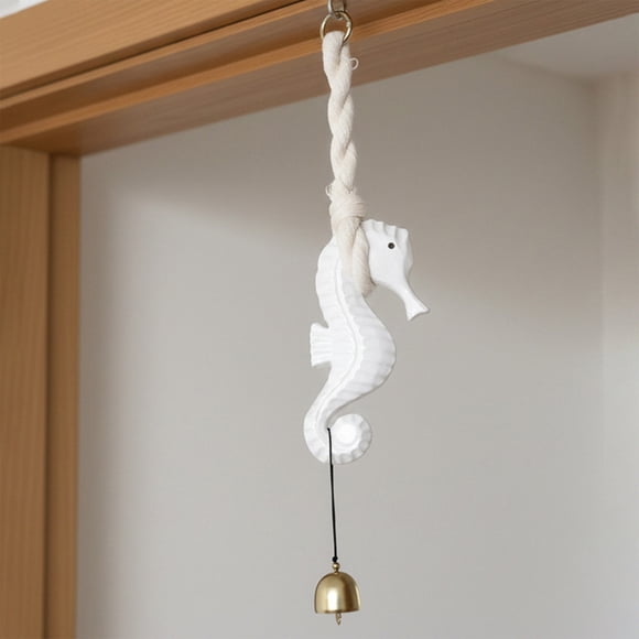 Uuiauoio Seahorse Hanging Sea Wind Chime, Nautical Windchime Outdoor Decor for a Harmonic Porch, Patio & Garden, Horse Beach Art Indoor Wind Chime Window Mobile