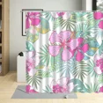 thumbnail image 2 of Cartoons Colorful Flower Printing Shower Curtains Green Palm Leaf Waterproof Bathroom r Polyester Fabric Curtain With, 2 of 7