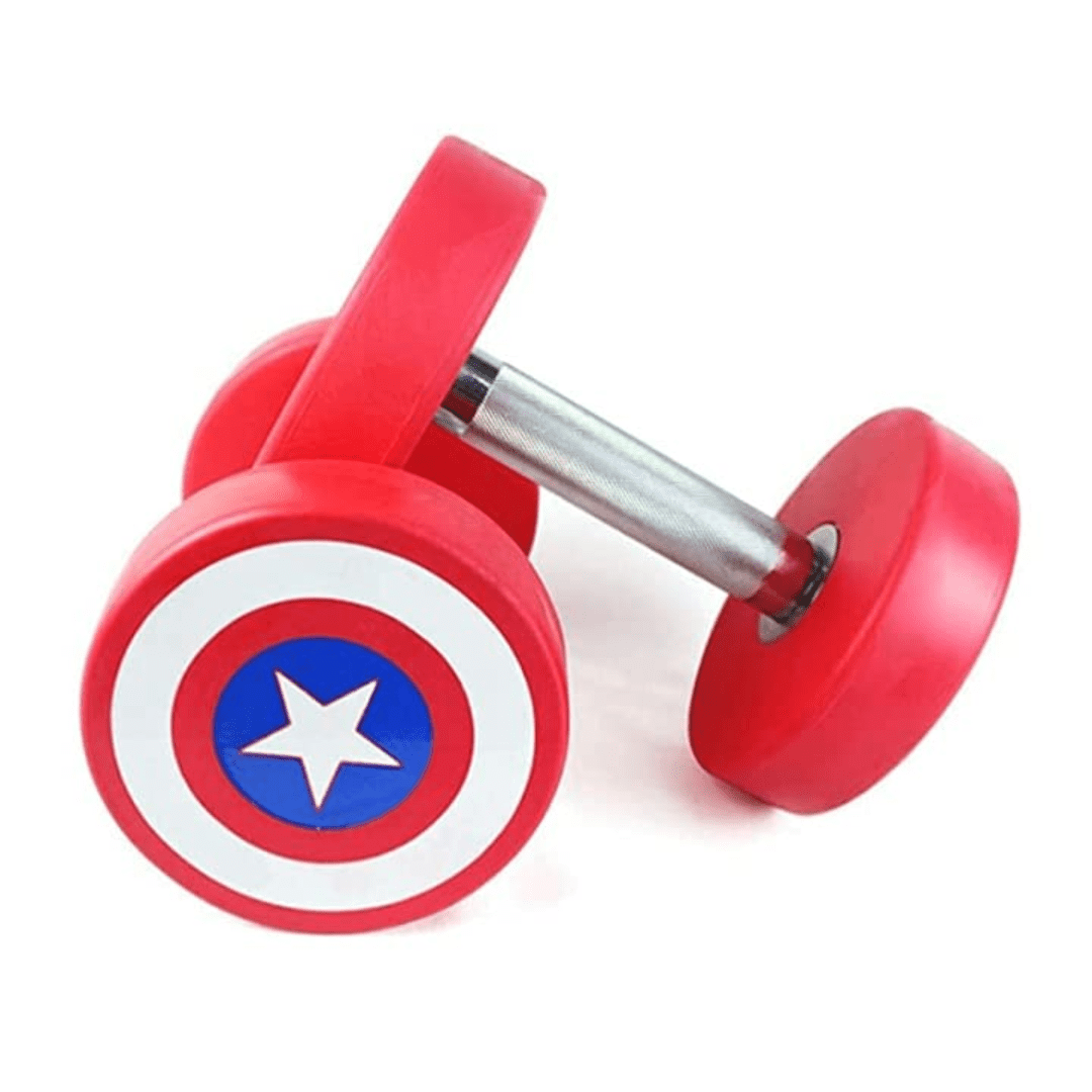 HAJEX Captain America Dumbbells Set Pairs of 5 kg 7.5 kg 10 kg 12.5 kg 15 kg 17.5 kg 22.5 kg Dumbbells in Set Walmart