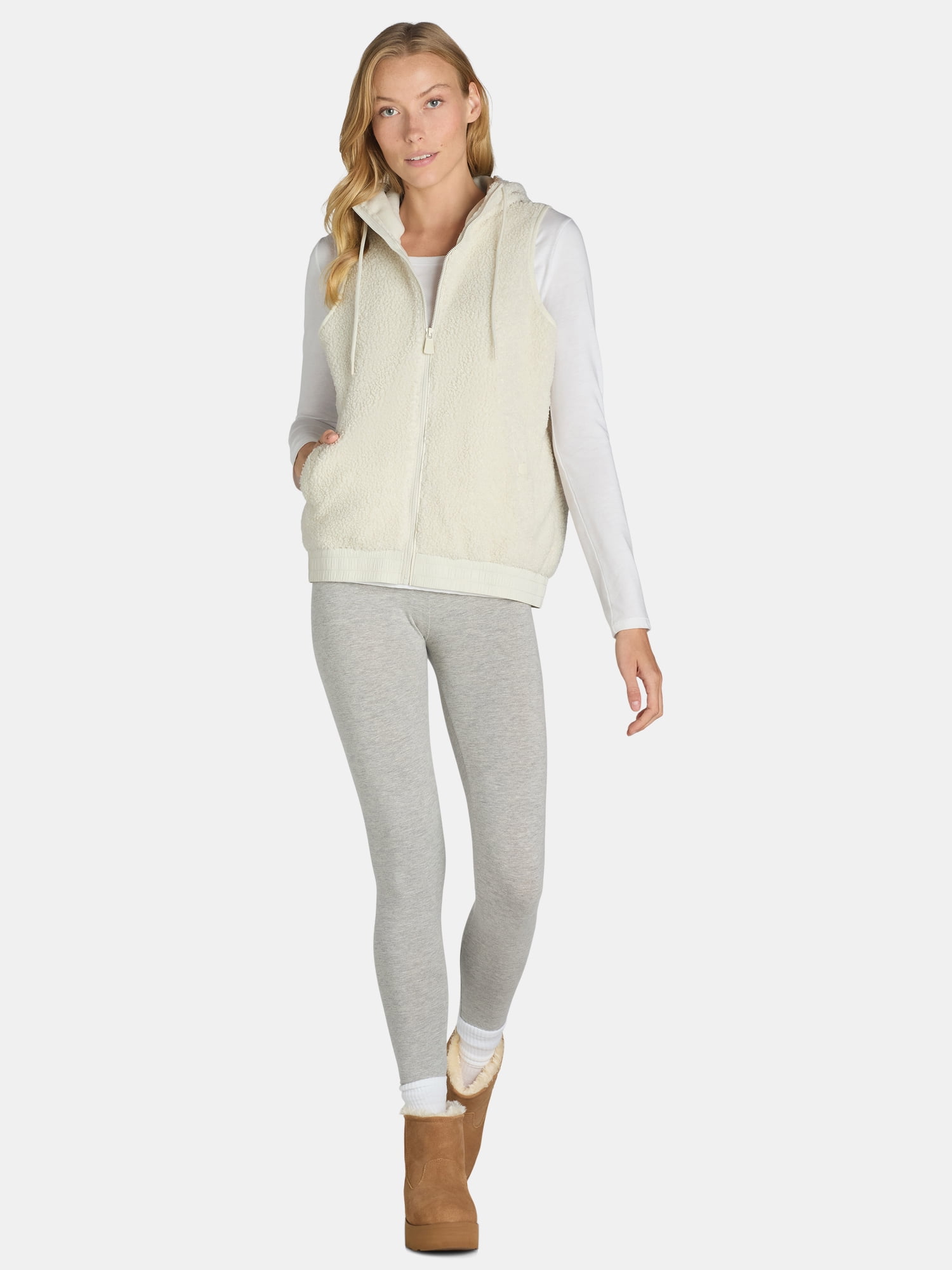 Avia Women's and Women's Plus Faux Shearling Vest, Sizes XS-4X