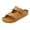 Light Brown, variant on Womens Sandals Adjustable Double Buckle Strap Waterproof EVA Flat Slides,White,Sizes 9