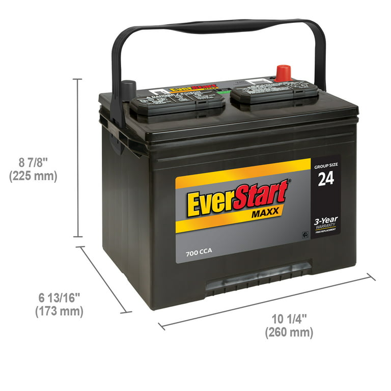 EverStart Maxx Lead Acid Automotive Battery, Group Size 24 12 Volt, 700 CCA  