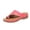 Pink, variant on Comfortable Sandals For Women Toe Loop Design Low Wedge Slip On Slides Breathable Footwear For Daily Walking
