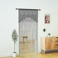 thumbnail image 2 of NOGIS Macrame Curtains for Door Wall,Macrame Lace Door String Curtain for Doorways,Room Divider Doorway Window Panel Room Divider Wall Closet Curtains for Closet Door Drapes (39.3×79in,Gray), 2 of 7