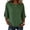 Army Green, variant on Womens Cotton Linen Summer Tops Elbow Length Sleeve Casual T Shirts Solid Color Loose Peasant Blouse for Boho Beach Vacation White L