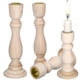 thumbnail image 3 of Candelabros de madera rústica, candelabros decorativos para granja, 4 Uds., 3 of 5