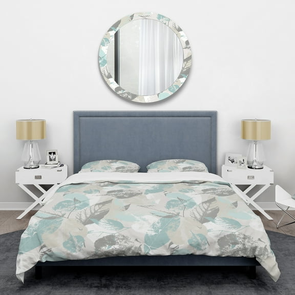Designart 'Retro Foliage Design I' Mid-Century Modern Duvet Cover Set