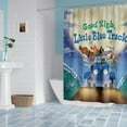 thumbnail image 4 of Cartoon For Little Blue Truck Themed Shower Curtain for Bathroom Decor,Durable Waterproof Polyester Fabric,72x72 Inch with 12 Pack Hooks Washable Curtain Set, 4 of 5
