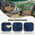 thumbnail image 3 of Djiypn Outdoor/Indoor Chair Cushions Set of 2, 18.9"x18.9"Tufted Seat Cushions , U-Shaped Chair Pads for Patio Garden Lawn, Light Blue, 3 of 9