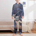 thumbnail image 2 of Demon Slayer Kids Hooded Jumpsuit Union Suit Onesie One Piece Blanket for Boys Girls, 2 of 7