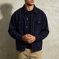 thumbnail image 4 of Raeneomay Men's Denim Jacket - Long Sleeve Collared Multi Pocket Outerwear S-XXL, 4 of 4