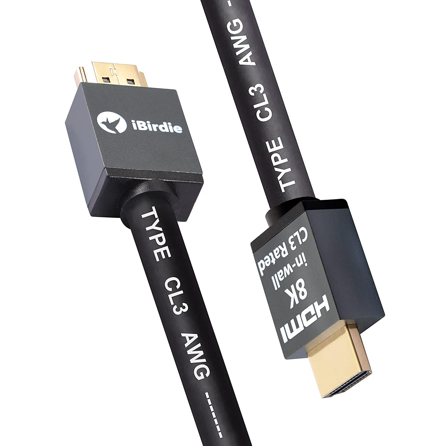 HDMIF-10M Cable: HDMI, UL Listed, CL3 Rated In-Wall, Flat Design