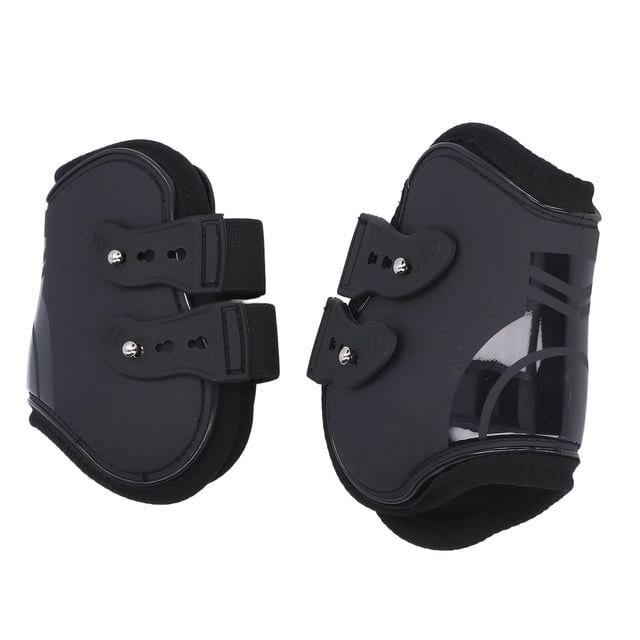 Botte de Cheval, Bottes de Tendon de Cheval de Protection Précise Ensemble PU Coquille Réglable Robuste pour les Chevaux Pattes Arrière Noires