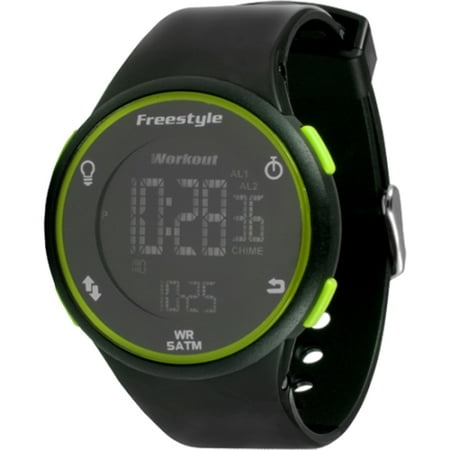 Freestyle 101376 Sprint Unisex Black Silicone Bracelet With Black Digital Dial