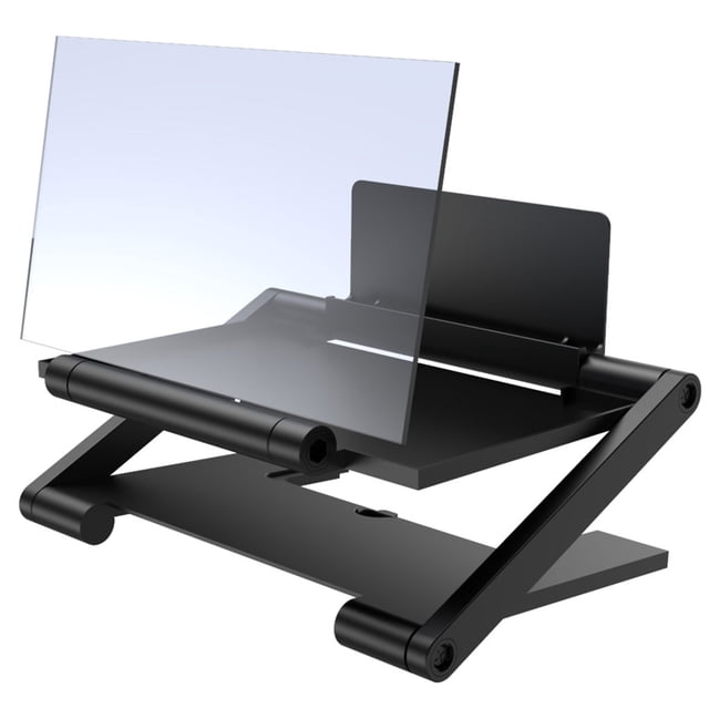 Amplificador de pantalla Soporte de lupa de pantalla plegable Soporte de ampliación de pantalla universal ajustable, Negro seitruly EL000690-01B