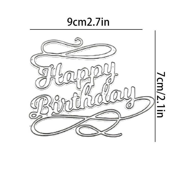 Happy Birthday Cutting Dies Troqueles Scrapbooking Cut Mould Card